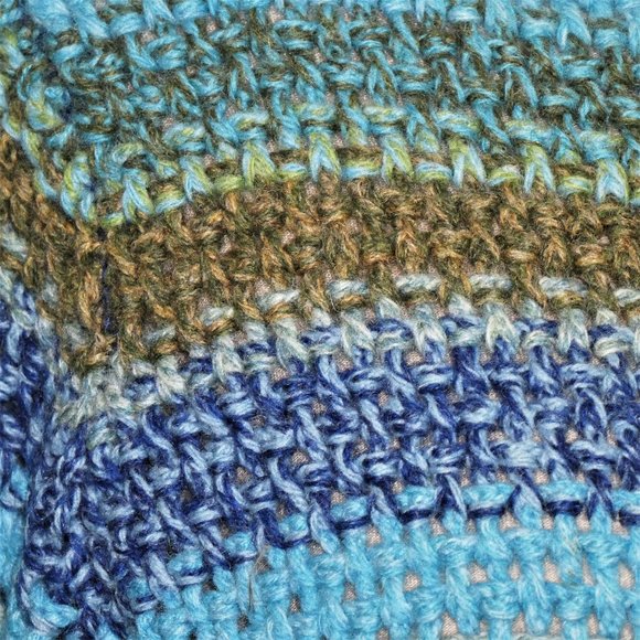 NORTHERN ISLE Chunky Crochet Wool Full Zip Multi Color Cardigan Sweater … - Picture 6 of 9